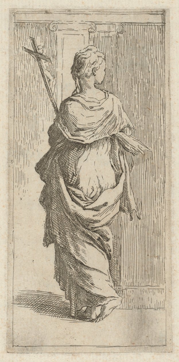 Tyttö, jolla on krusifiksi tekijältä Guido Reni, after Parmigianino
