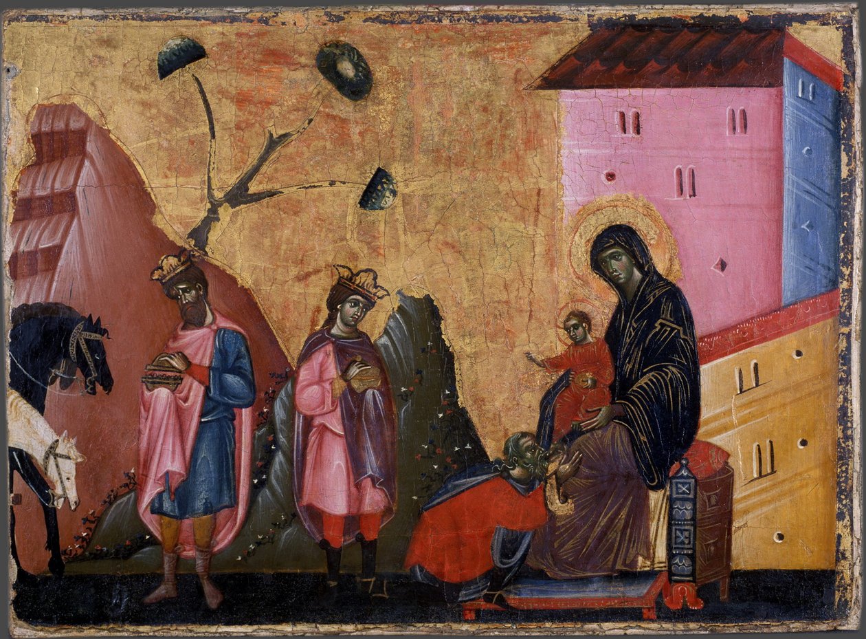 The Adoration of the Magi, n. 1280 tekijältä Guido da Siena