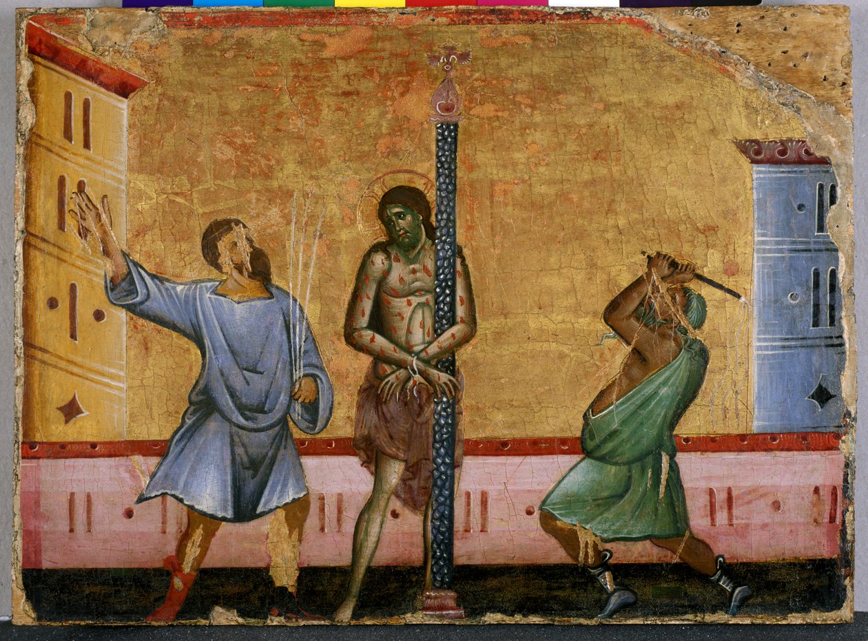 Kristuksen liputus (tempera puulla) tekijältä Guido da Siena