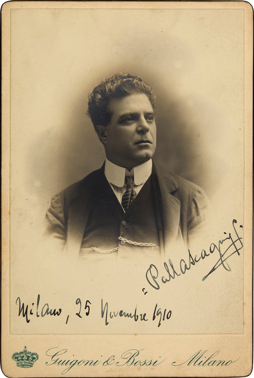Muotokuva säveltäjä Pietro Mascagnista 1863-1945, 1910. tekijältä Guigoni and Bossi.