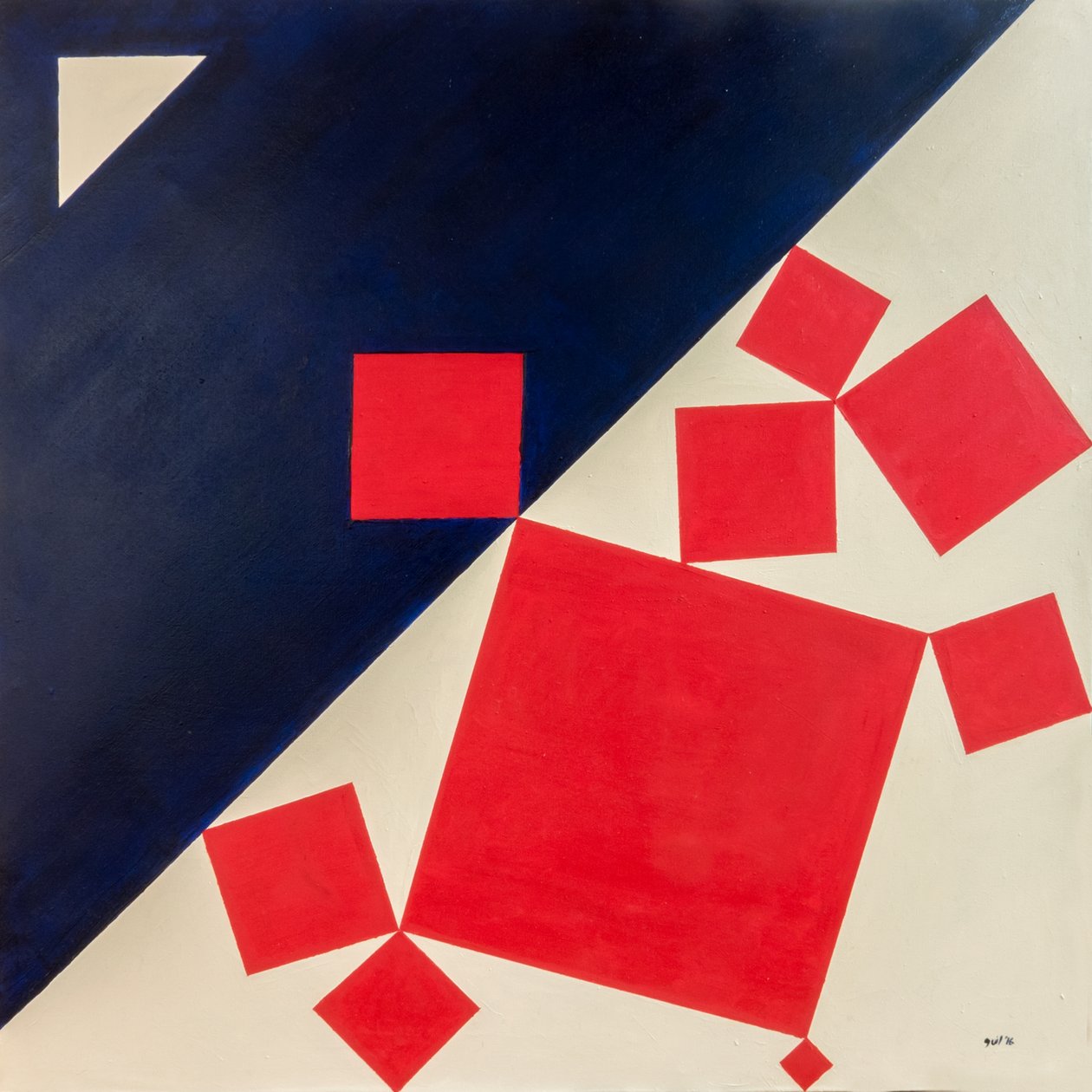 Suprematisti Bachus ja Ariadne Tizianuksen mukaan, 2016 (öljy kankaalle) tekijältä Guilherme Pontes