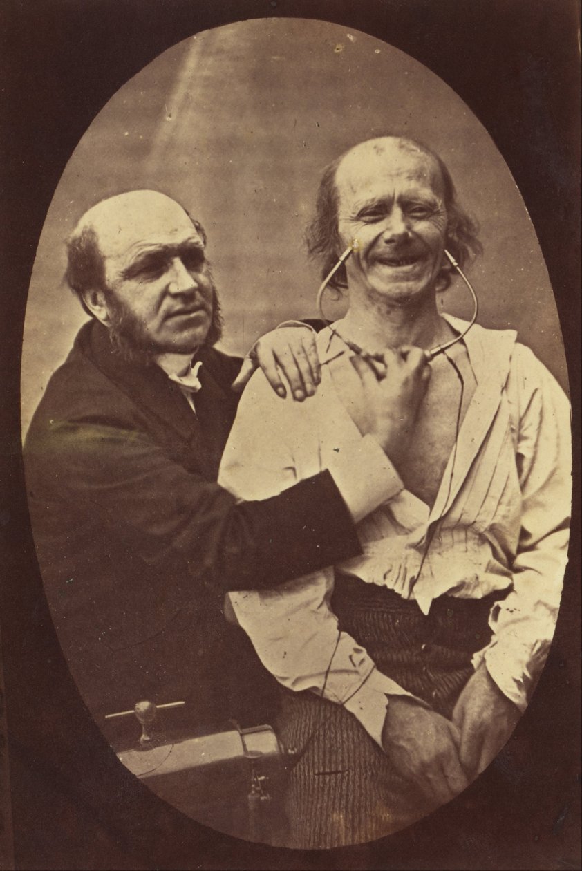 Ihmisen fysiognomian mekanismi tai intohimojen ilmaisun sähköfysiologinen analyysi tekijältä Guillaume Benjamin Armand Duchenne de Boulogne