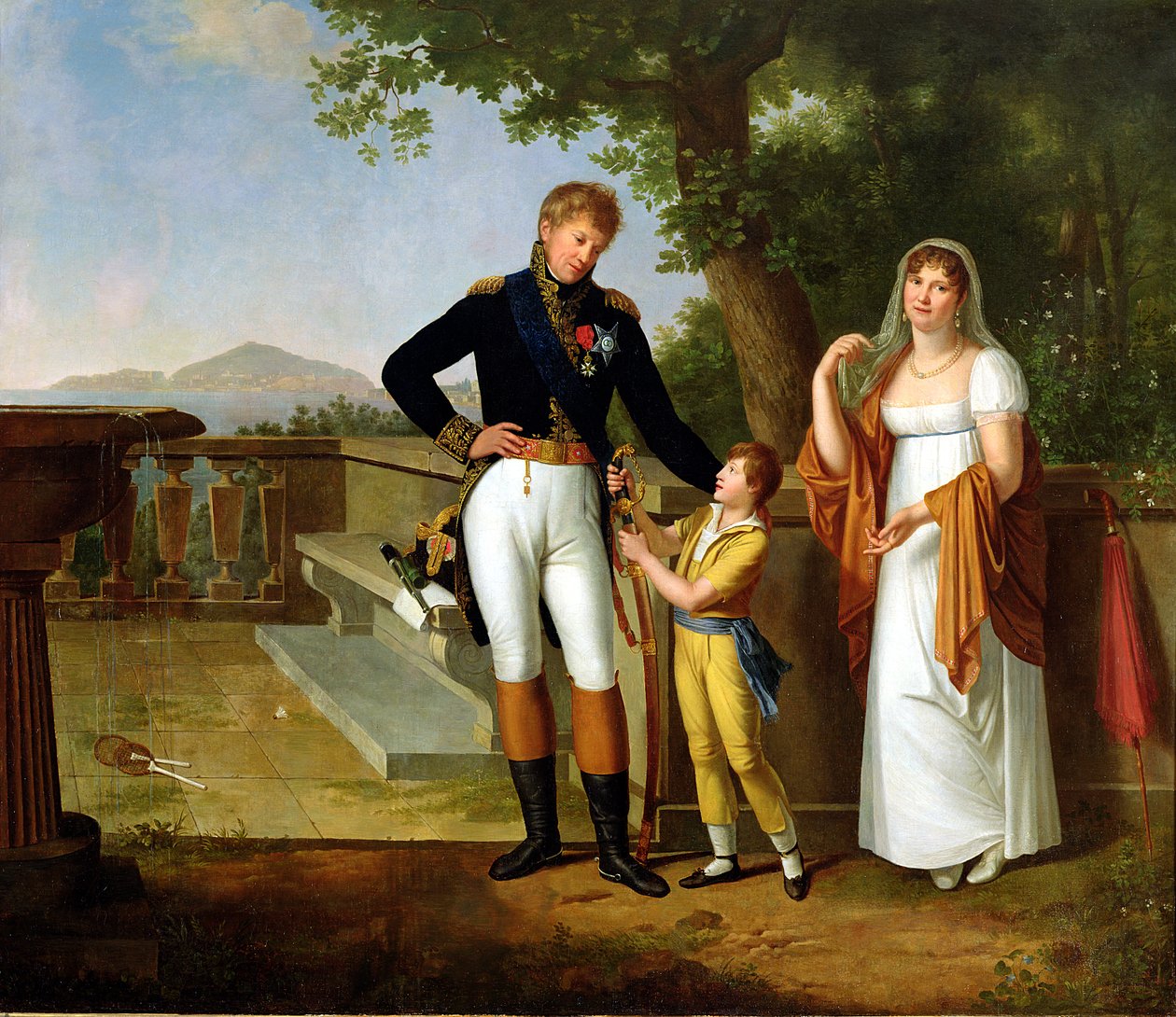 Kenraali Rossetti (1776-1840) Napolin ja hänen perheensä komentaja, n. 1813 tekijältä Guillaume Descamps
