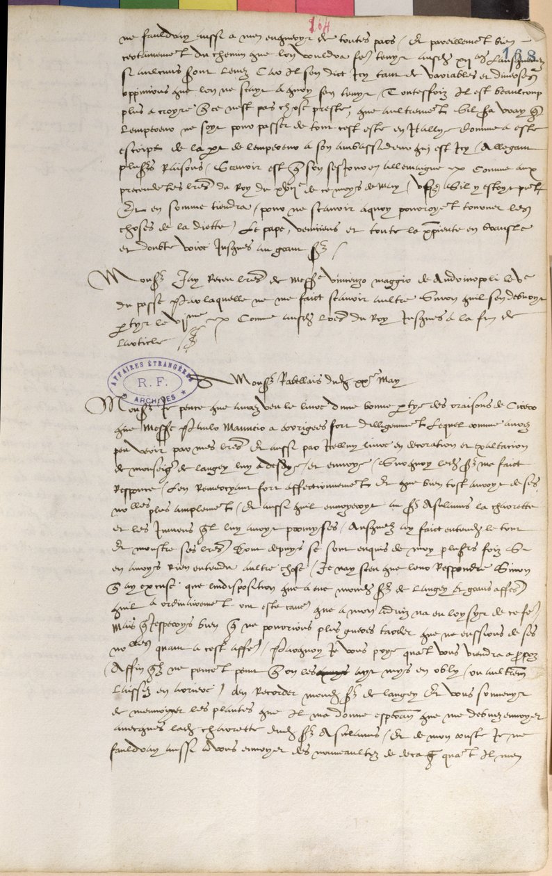 Guillaume Pellicierin (n. 1490-1568) kirje Francois Rabelais