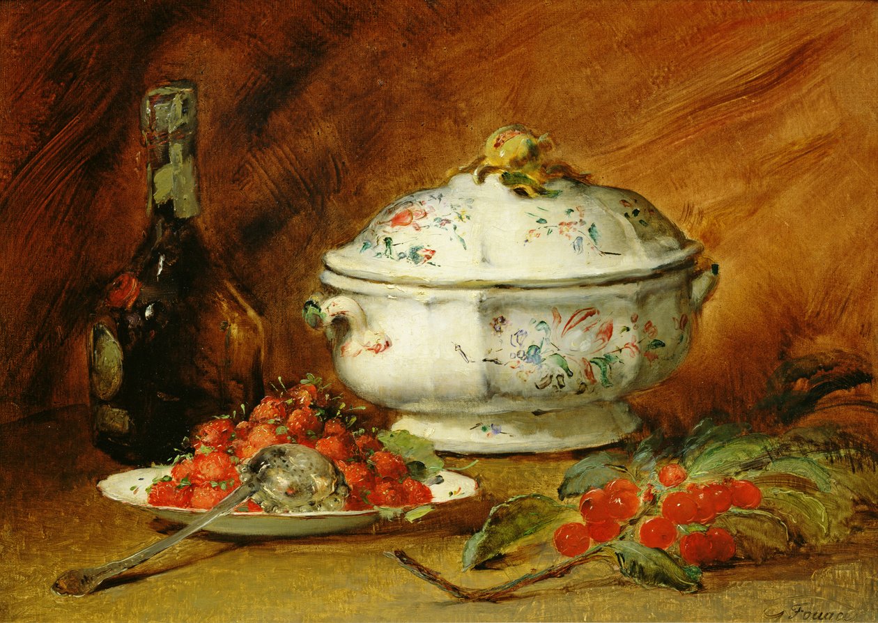 Asetelma keittotureen kanssa tekijältä Guillaume Romain Fouace