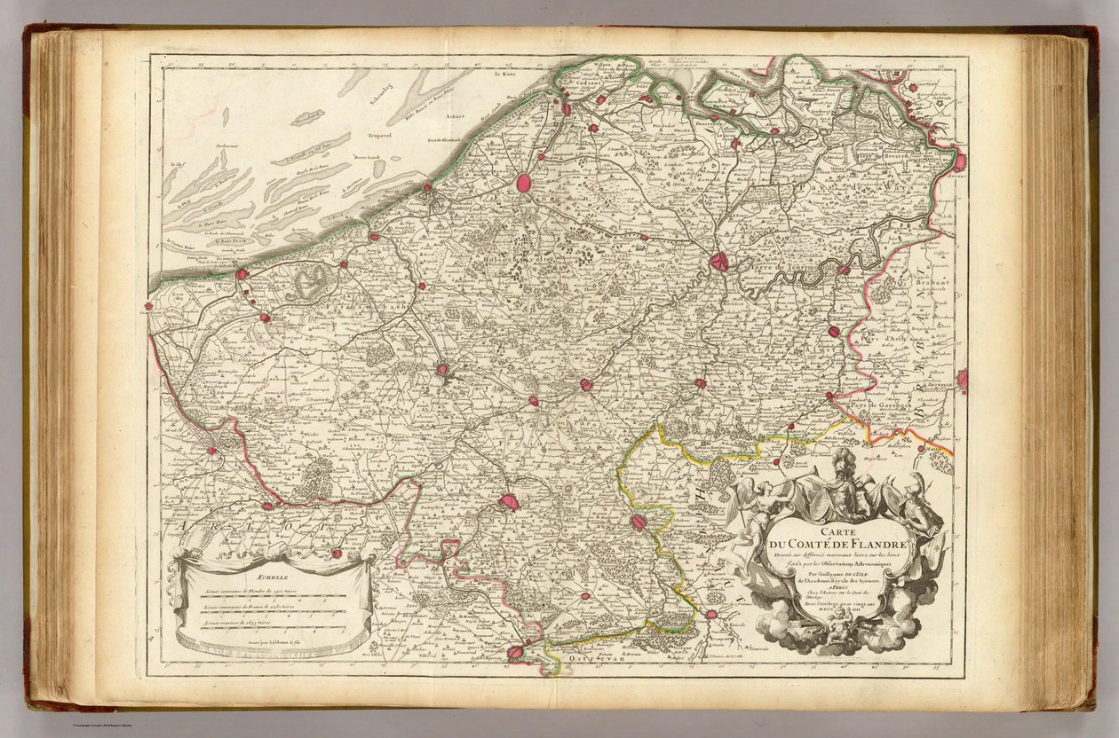 Flanderin kreivikunta vuonna 1704 tekijältä Guillaume de Lisle