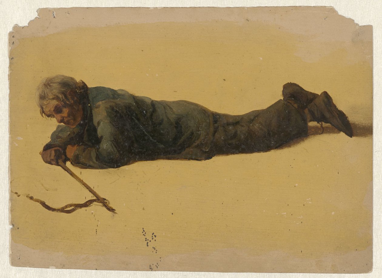 Mies makaa maassa tekijältä Guillaume Anne van der Brugghen