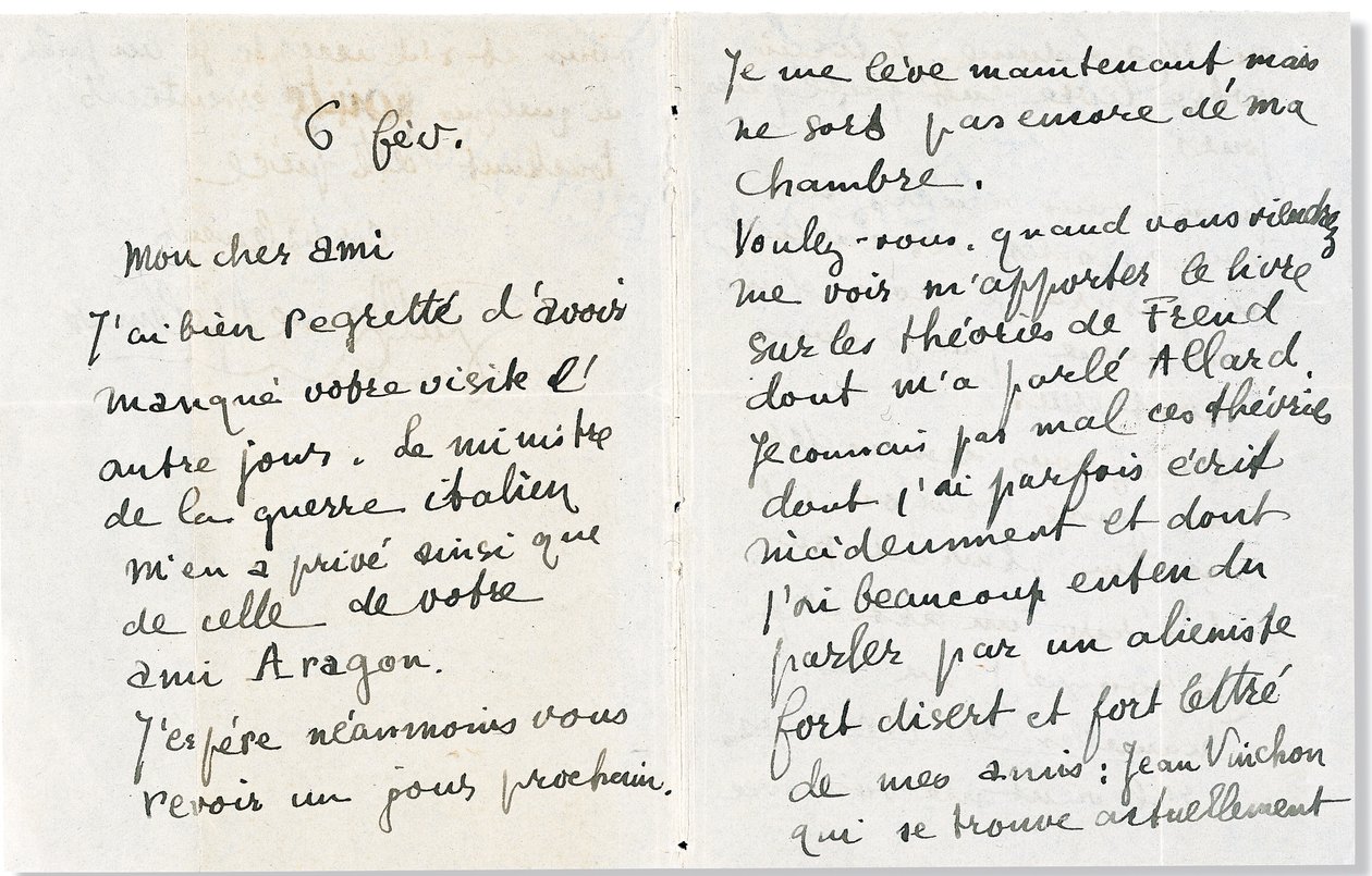 Kirje Andre Bretonille, 1918 tekijältä Guillaume Apollinaire