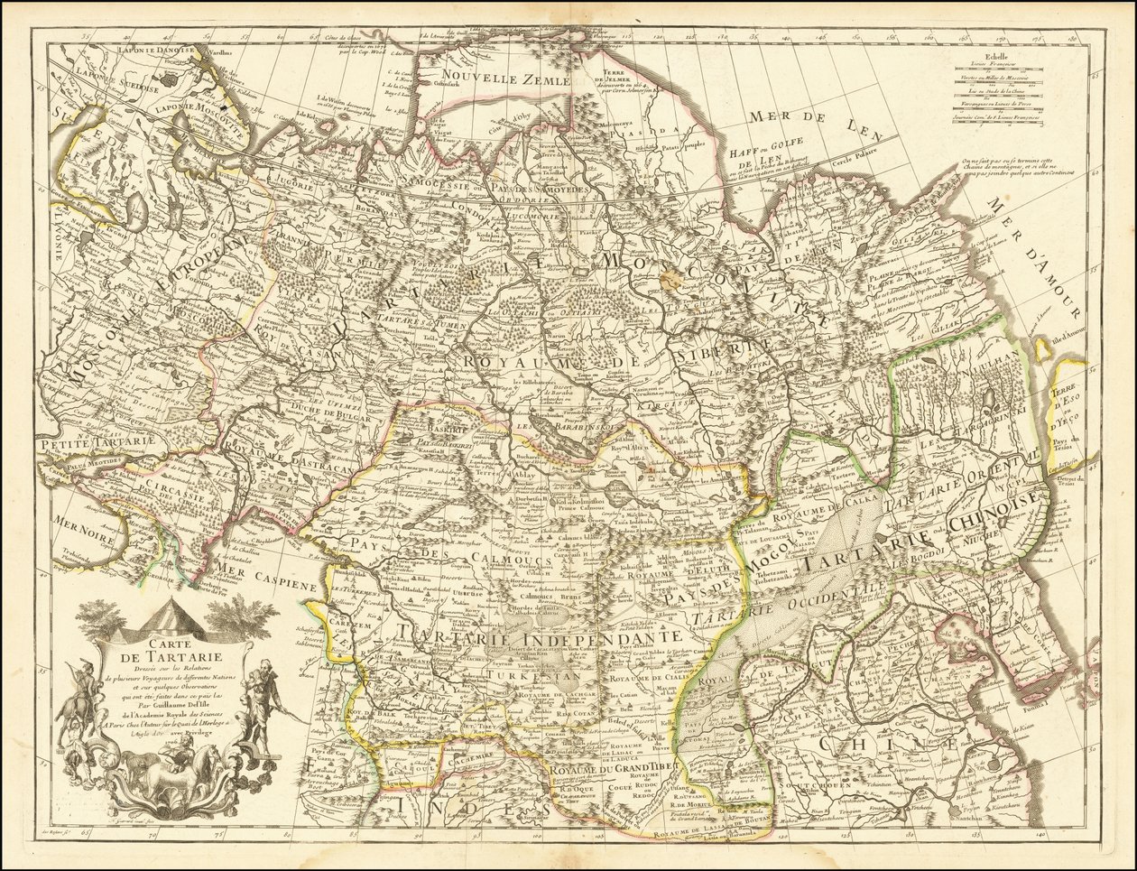 1706 kartta - Tartarian kartta tekijältä Guillaume Delisle