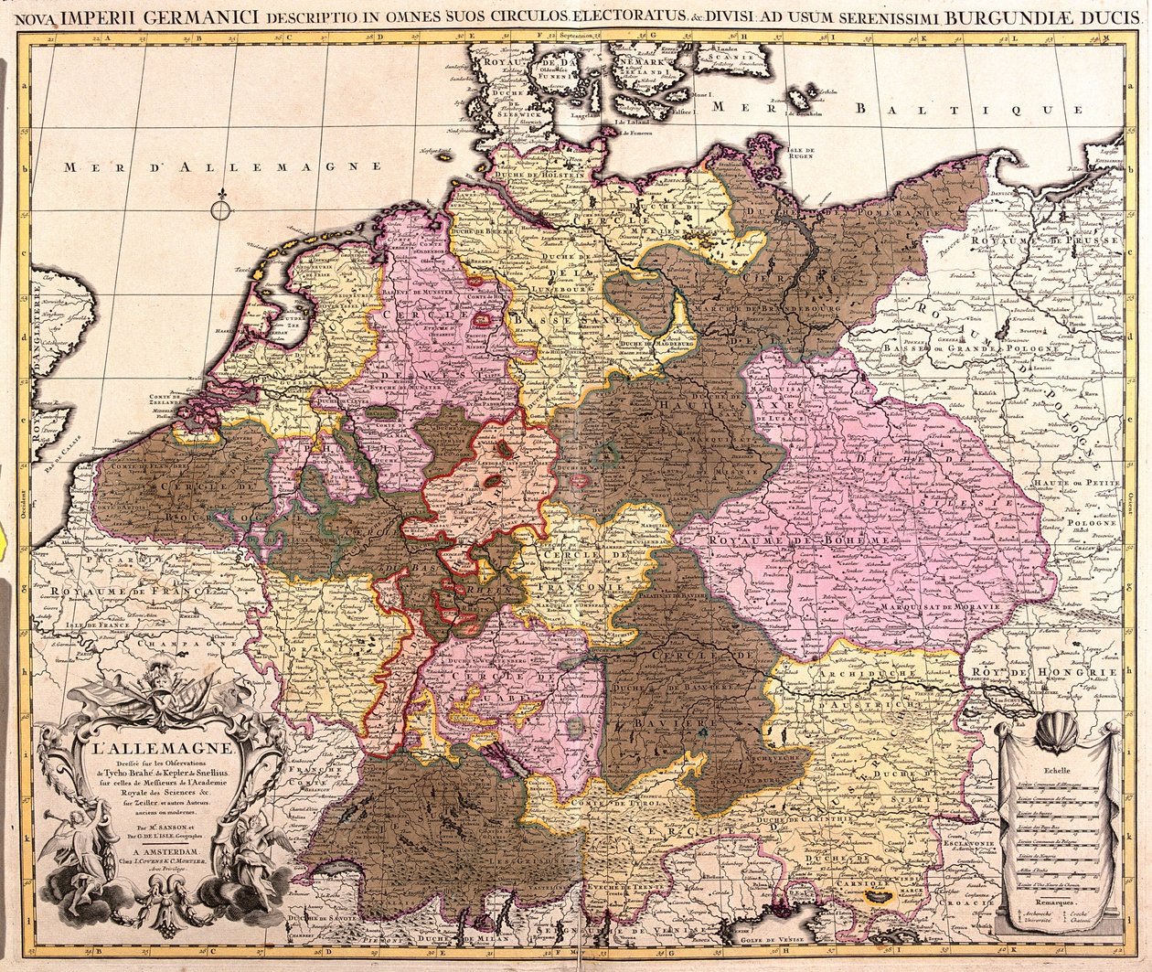 Belgia, Alankomaat, Saksa, Puola (Voivodikunta: Pommerin, Länsi-Pommerin, Lubuszin, Ala-Sleesian), Tšekki (alue : Olomuc, Etelä-Moria, Praha, Keski-Böömi, Etelä-Böömi, Plze, Karlovy Vary, stínad Labem, Liberec, Hradec Králové, tekijältä Guillaume Delisle