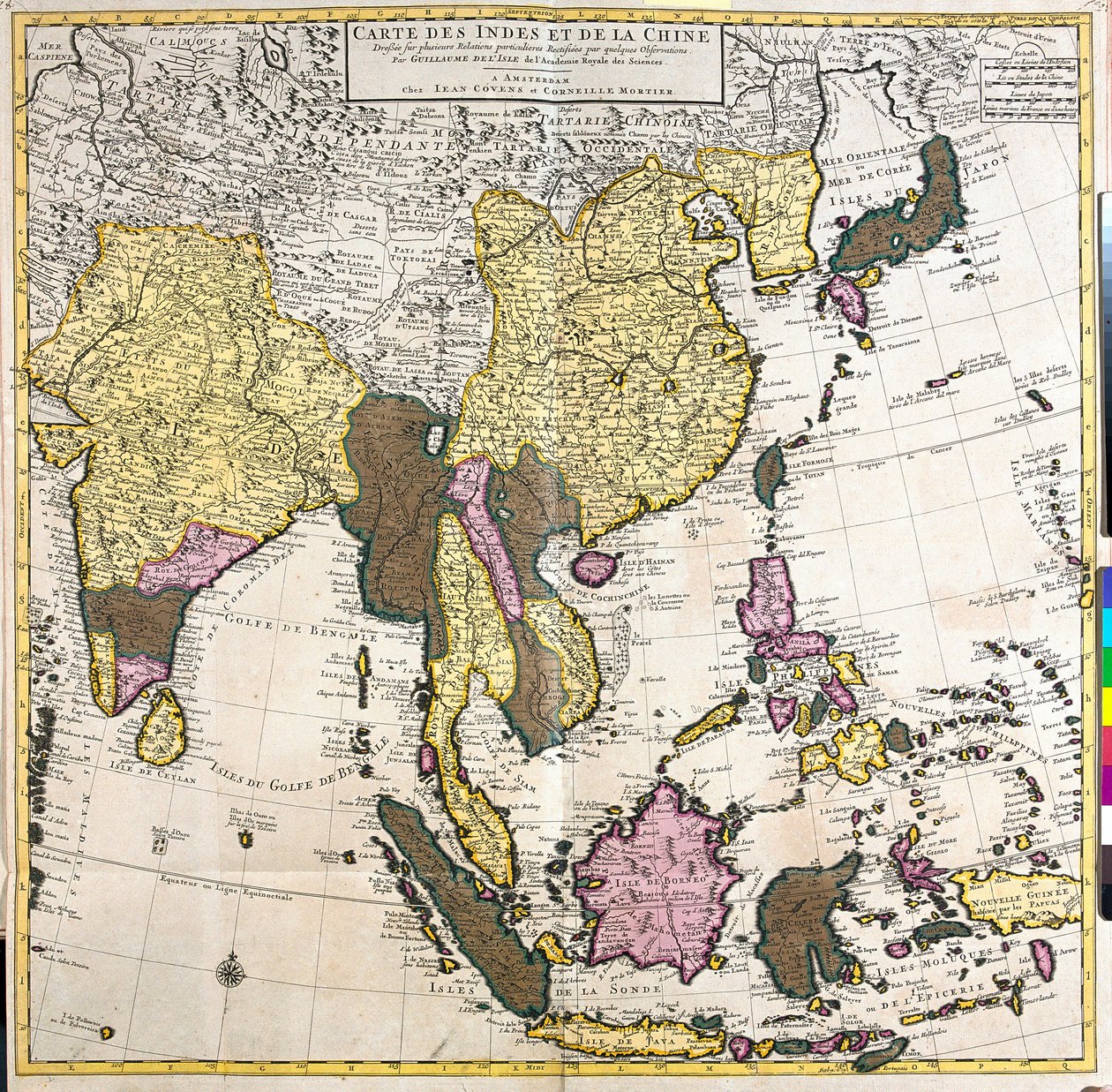Aasian kartta (etsaus tekijältä Guillaume Delisle