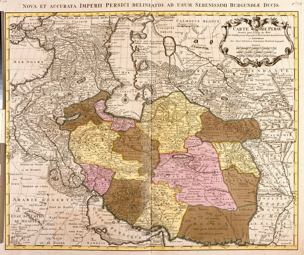 Persian kartta (etsaus tekijältä Guillaume Delisle