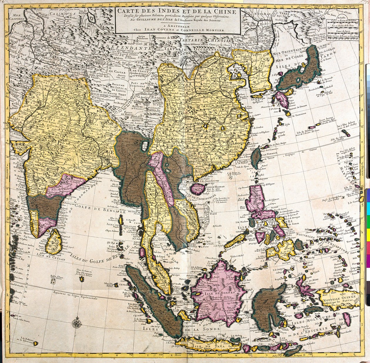 Pakistan, Intia, Nepal, Bhutan, Bangladesh, Sri Lanka, Itä-Kiina, Pohjois-Korea, Etelä-Korea, Japani, Burma, Thaimaa, Laos, Vietnam, Kambodža, Indonesia, Filippiinit, Malesia. tekijältä Guillaume Delisle