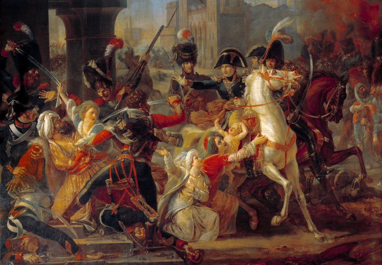 Egyptin kampanja (retkikunta) (1798-1801): "" Kenraali Bonaparten hyväksyntä arabiperheelle, kun Ranskan armeija saapui Aleksandriaan 3. heinäkuuta tekijältä Guillaume Francois Colson
