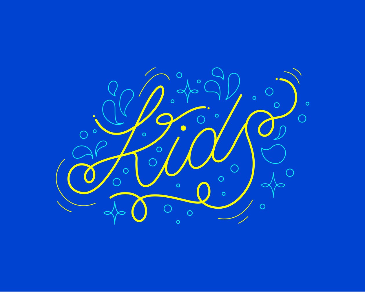 KIDS PLAYFUL LETTERING, 2025 (digitaalinen taide) tekijältä Guillaume Laserson
