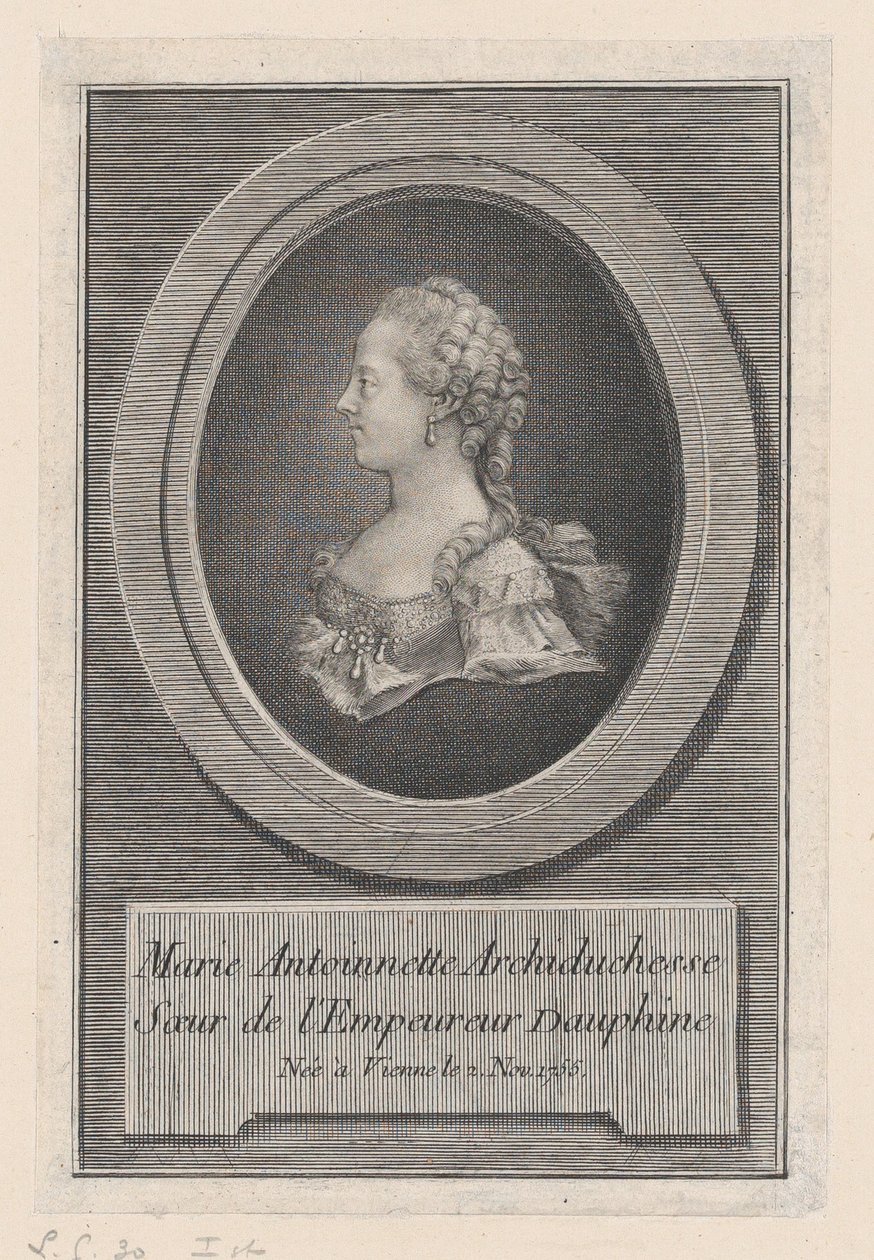 Marie Antoinette, prinsessa, 1770. tekijältä Guillaume Phillipe Benoist