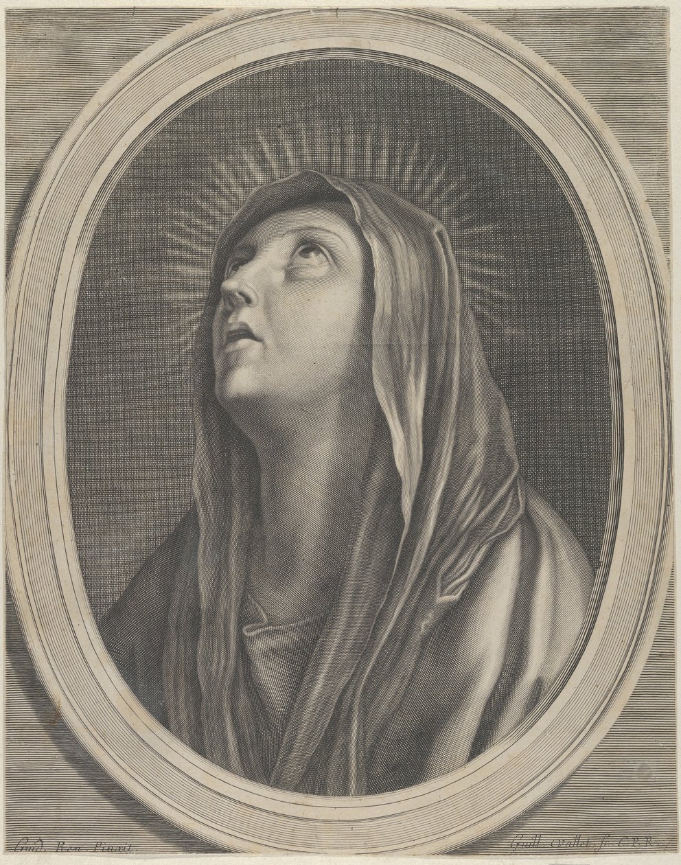 Neitsyt katselee ylös..., n. 1650-1704. tekijältä Guillaume Vallet
