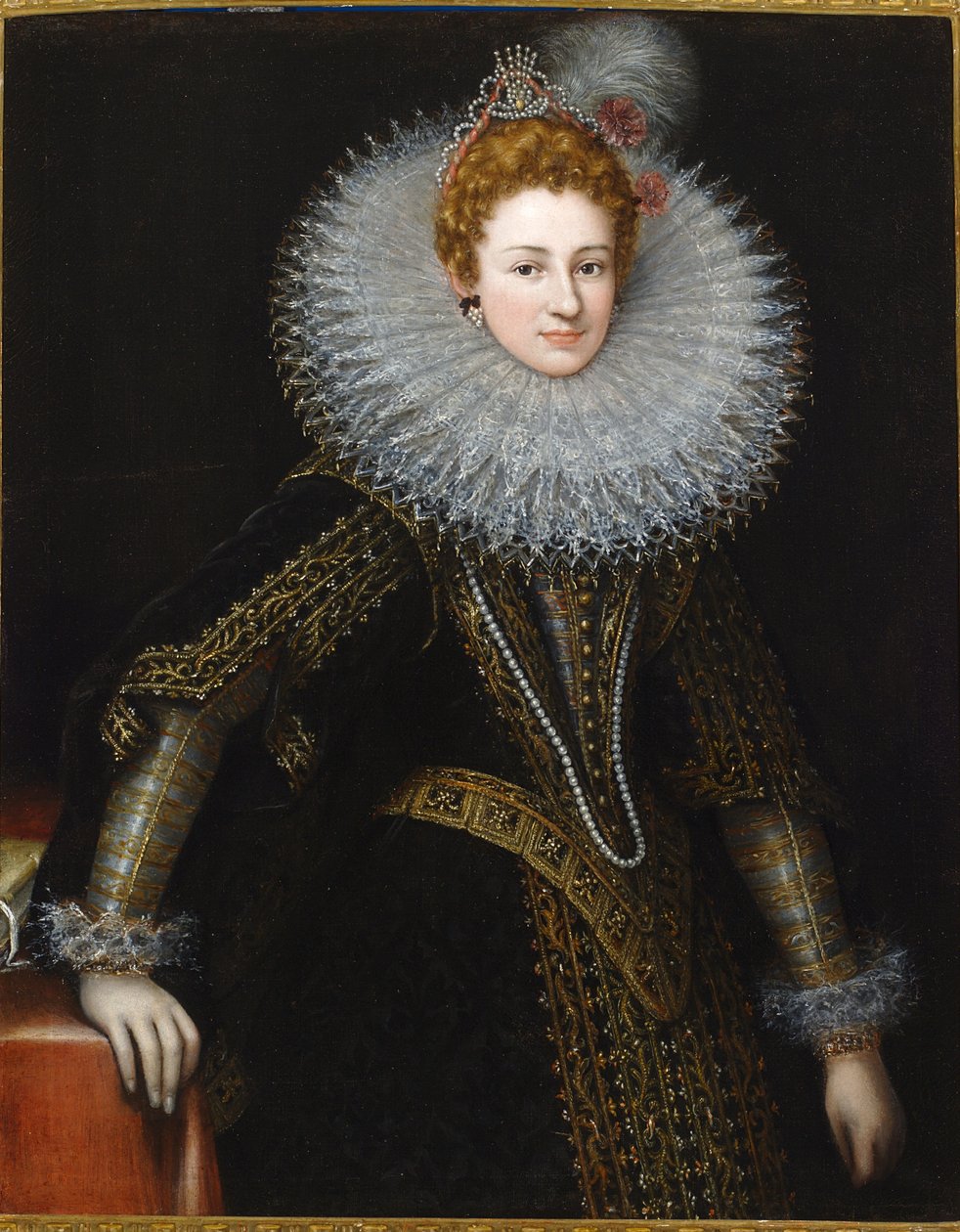 Retrato de Veronica Spinola Serra, início do século XVII (óleo sobre tela) finlandês tekijältä Guilliam van Deynen