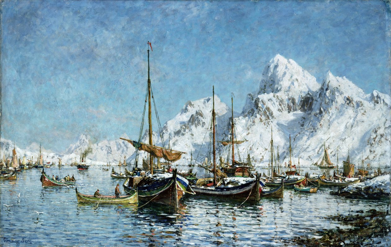 Solvaerin satamasta (öljy kankaalle) tekijältä Gunnar Berg
