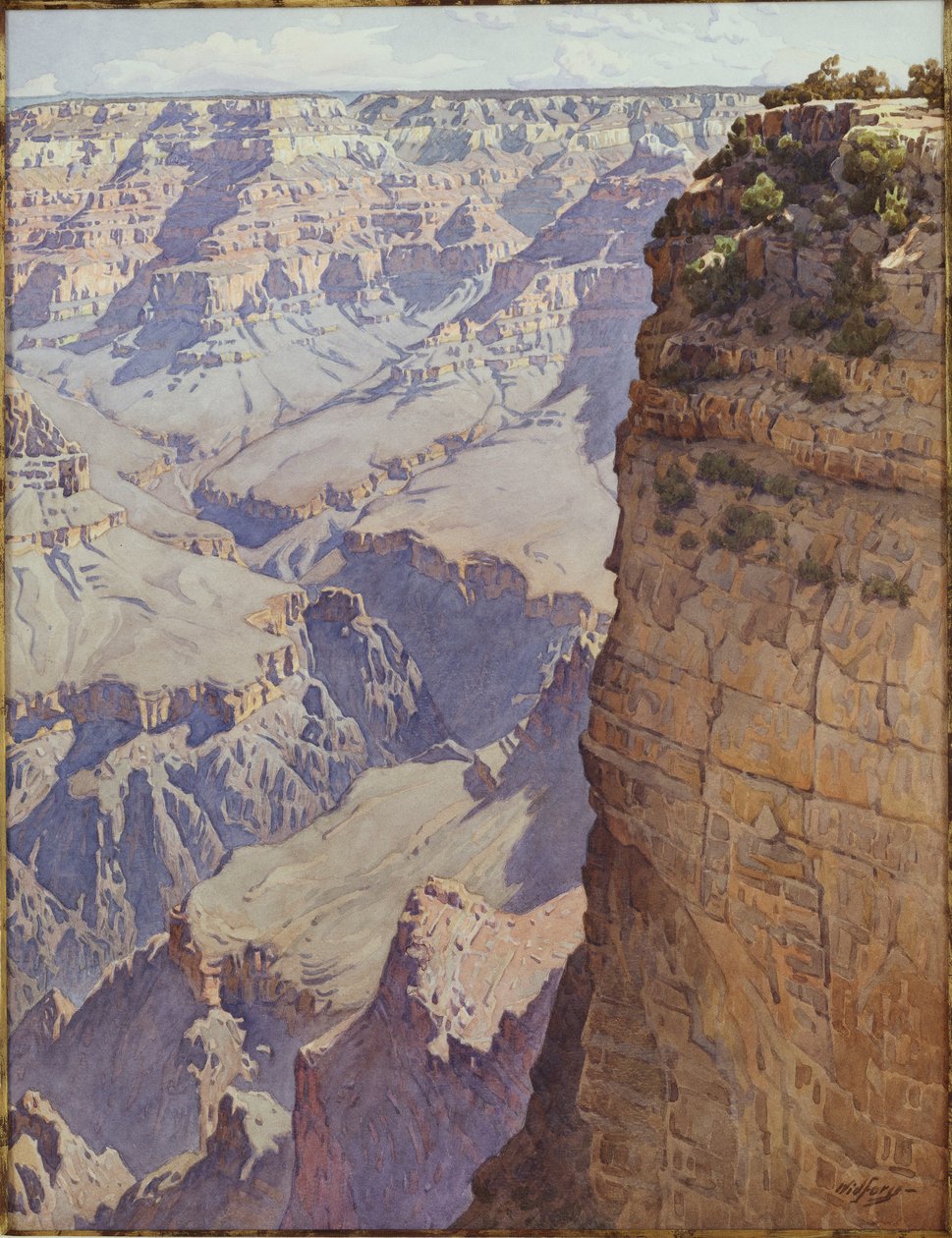 Arizonan Grand Canyon (w/c paperilla) tekijältä Gunnar Widforss