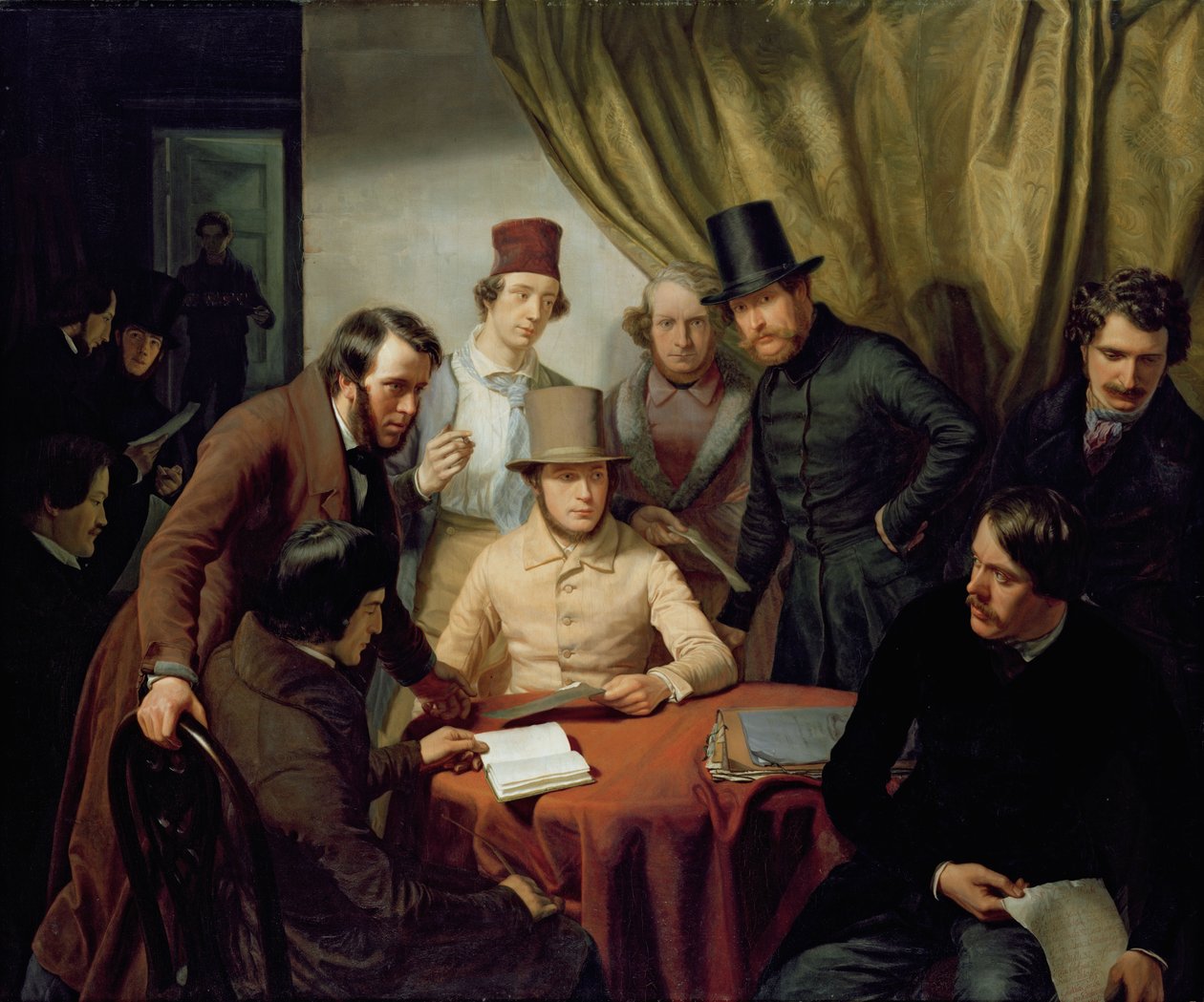 Hampurin taiteilijakerhon jäsenet, 1840 tekijältä Gunther Gensler