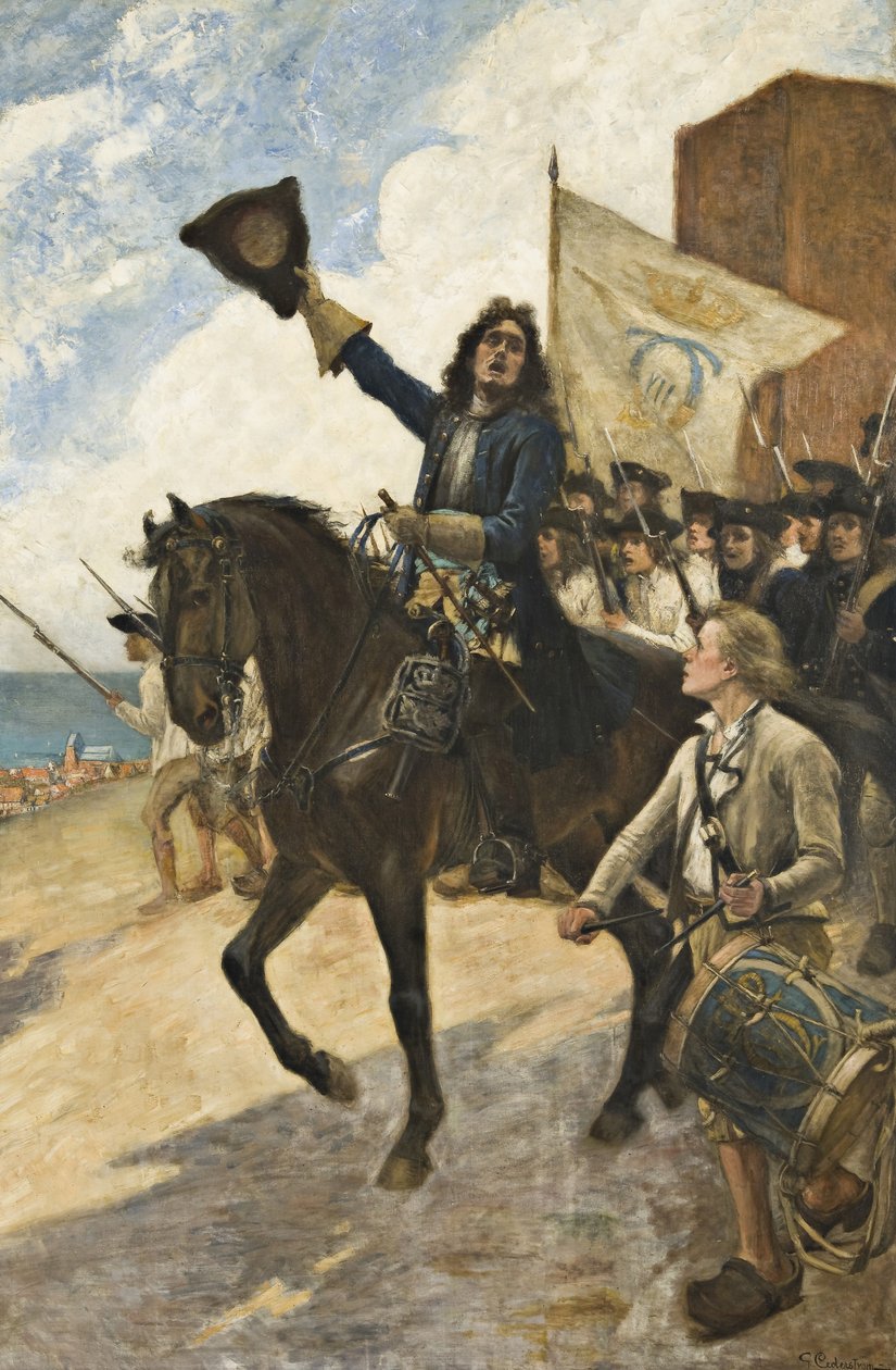 Magnus Stenbock Helsingborgin taistelussa tekijältä Gustaf Cederström