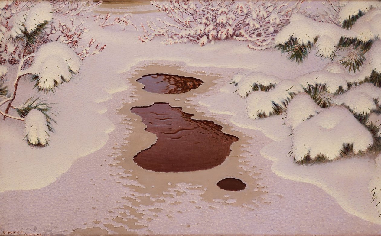 Kevät Talvessa. tekijältä Gustaf Fjaestad