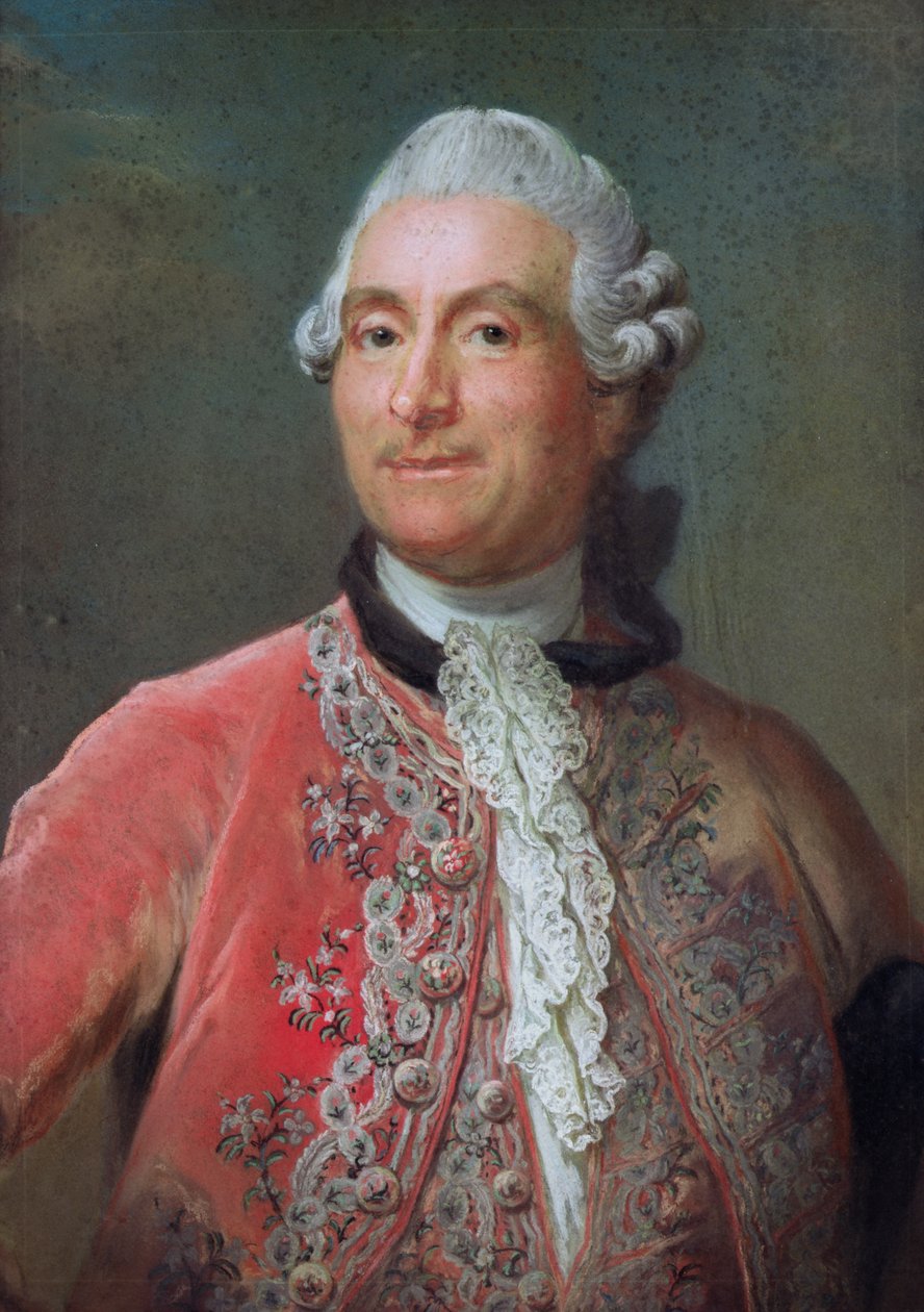Charles Gravier (1719-87) Vergennesin kreivi, 1771-74 (pastelli paperille) tekijältä Gustaf Lundberg