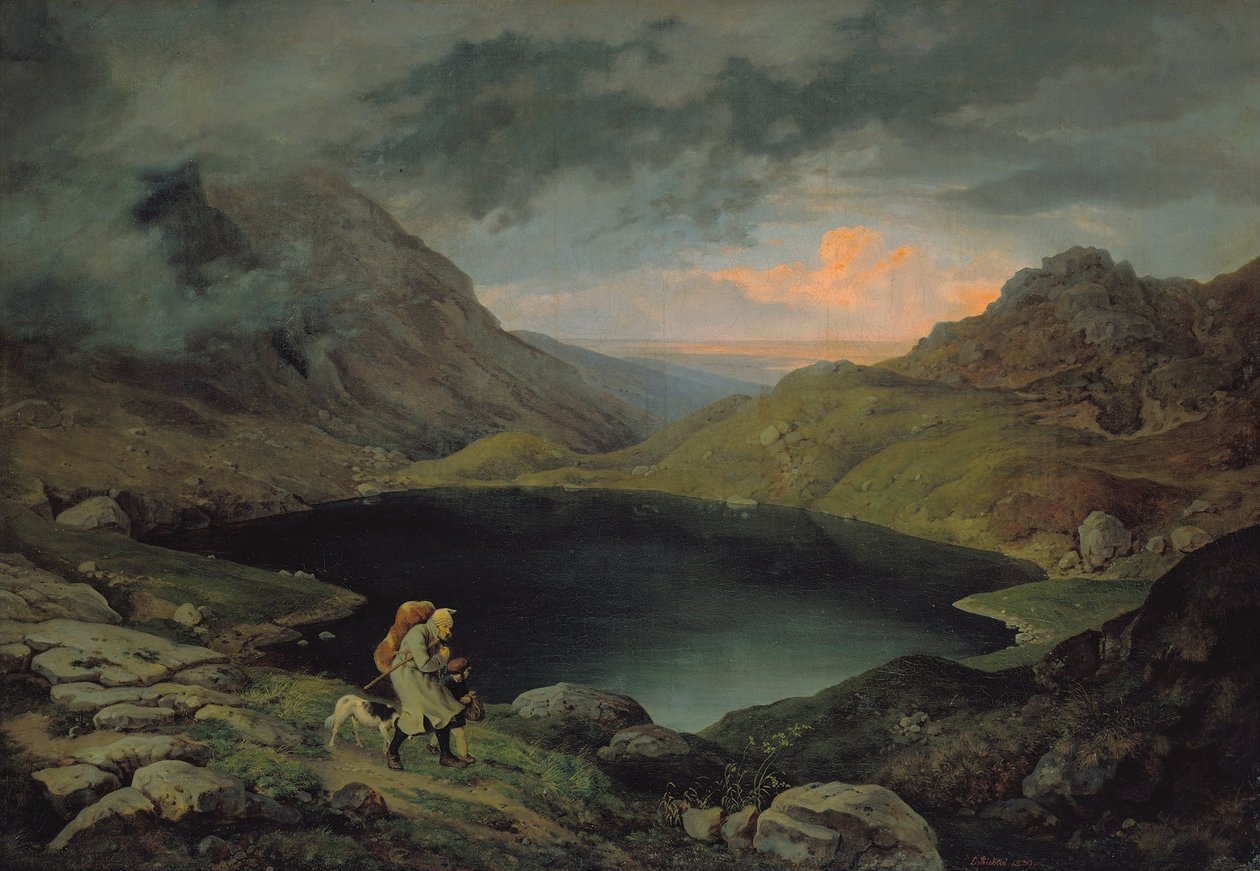 Lampi Giant Mountains tekijältä Gustav Karl Ludwig Richter