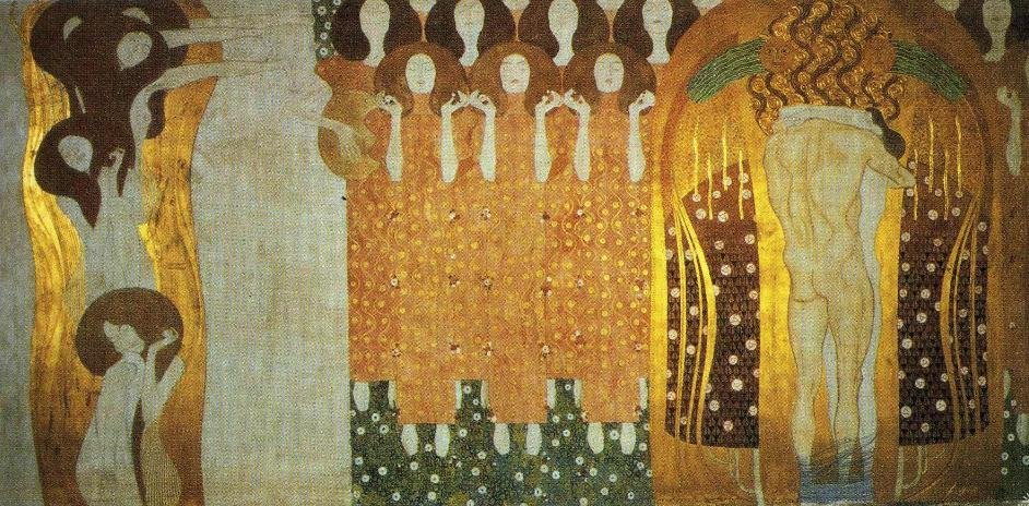 Die Kunste, der Chor und der Kuss tekijältä Gustav Klimt
