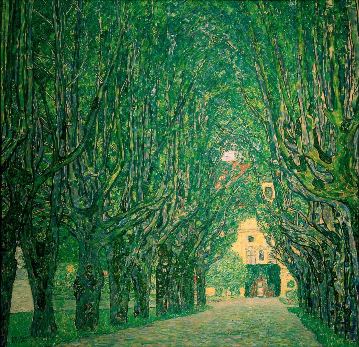 Allee im Park von Schloß Kammer tekijältä Gustav Klimt