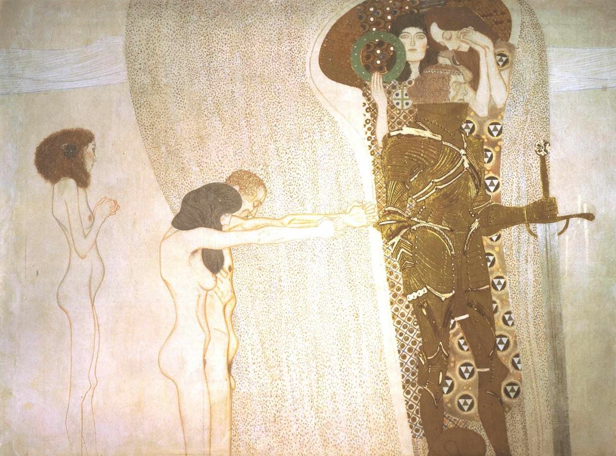 Beethovenfries - Sehnsucht nach Glück tekijältä Gustav Klimt