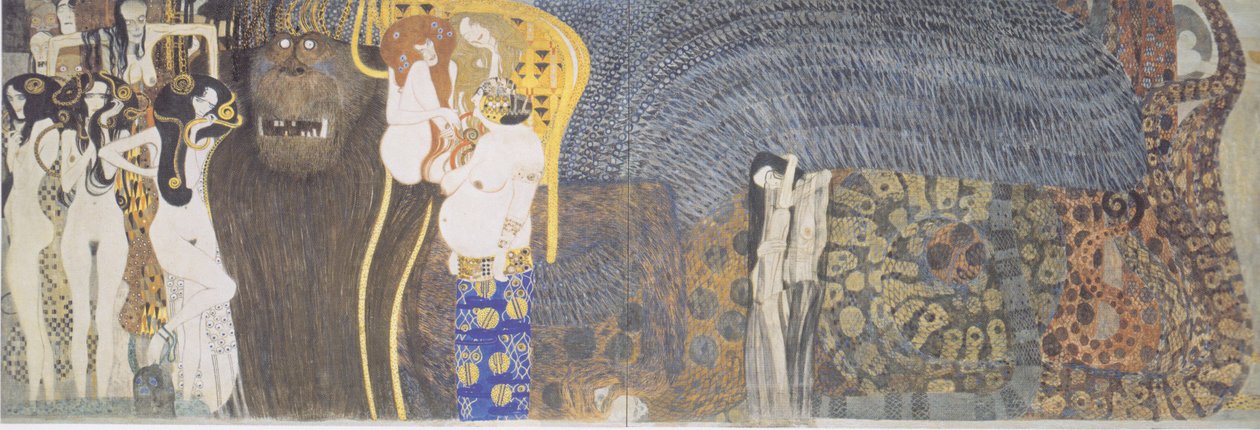 Bethovenin friisi - keskiseinä tekijältä Gustav Klimt