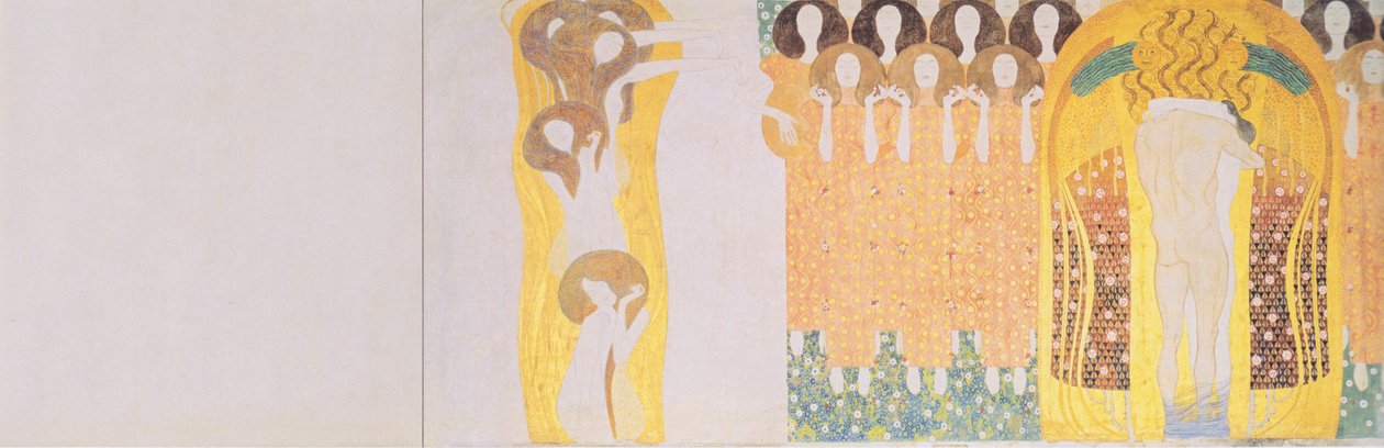 Bethovenin friisi - Oikean puoleinen seinä tekijältä Gustav Klimt