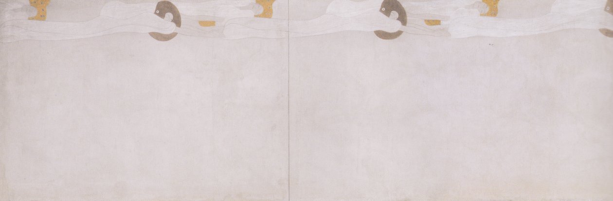 Bethoven -friisi - vasen sivuseinä - yksityiskohta tekijältä Gustav Klimt