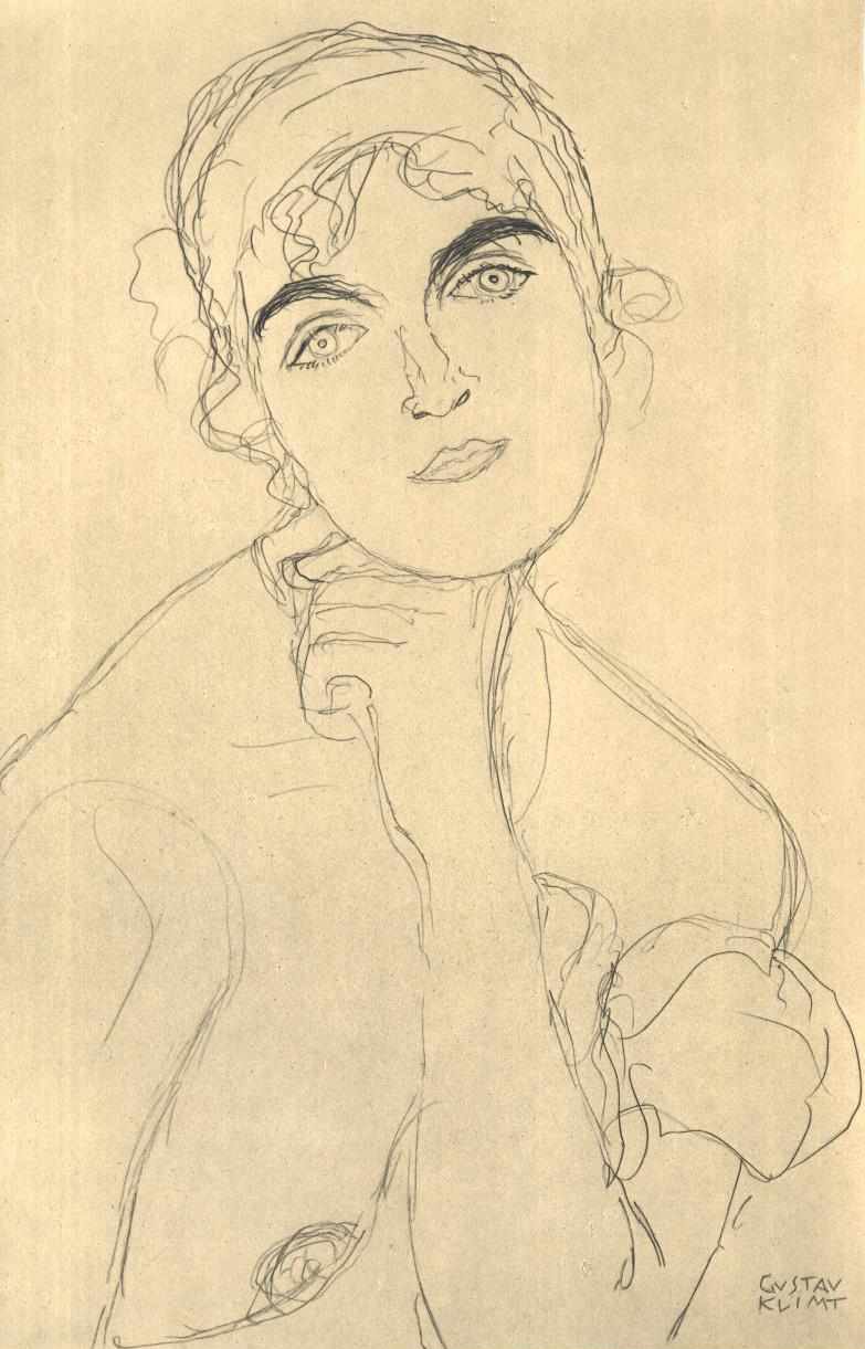 Brustbild von vorne tekijältä Gustav Klimt