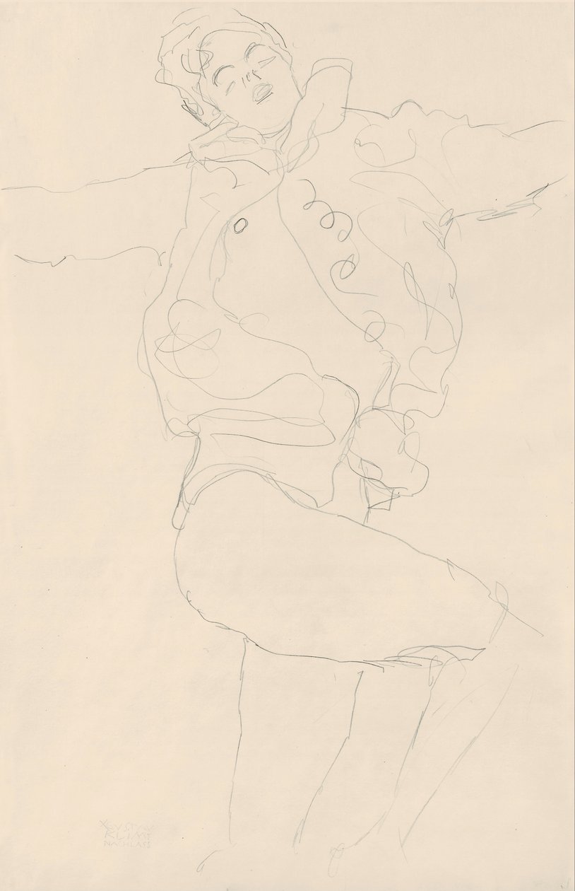 Tanssiva nainen Cape tekijältä Gustav Klimt