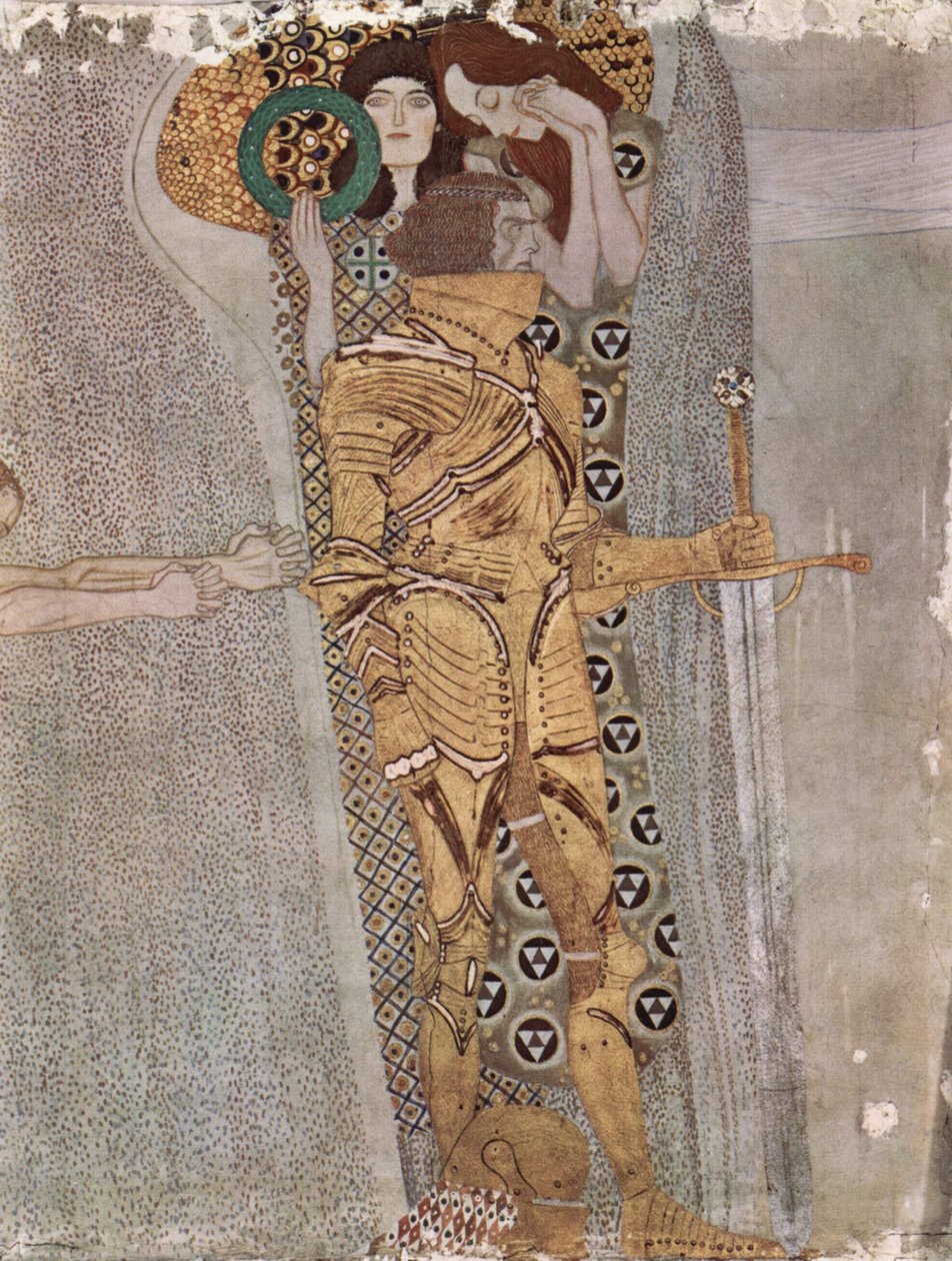 Beethovenin friisi, seinämaalaus Secession-talossa Wienissä. tekijältä Gustav Klimt