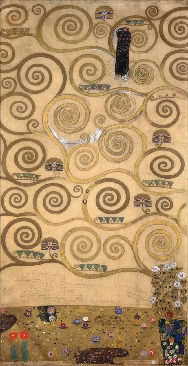 Der Lebensbaum (linker innerer Teil) tekijältä Gustav Klimt