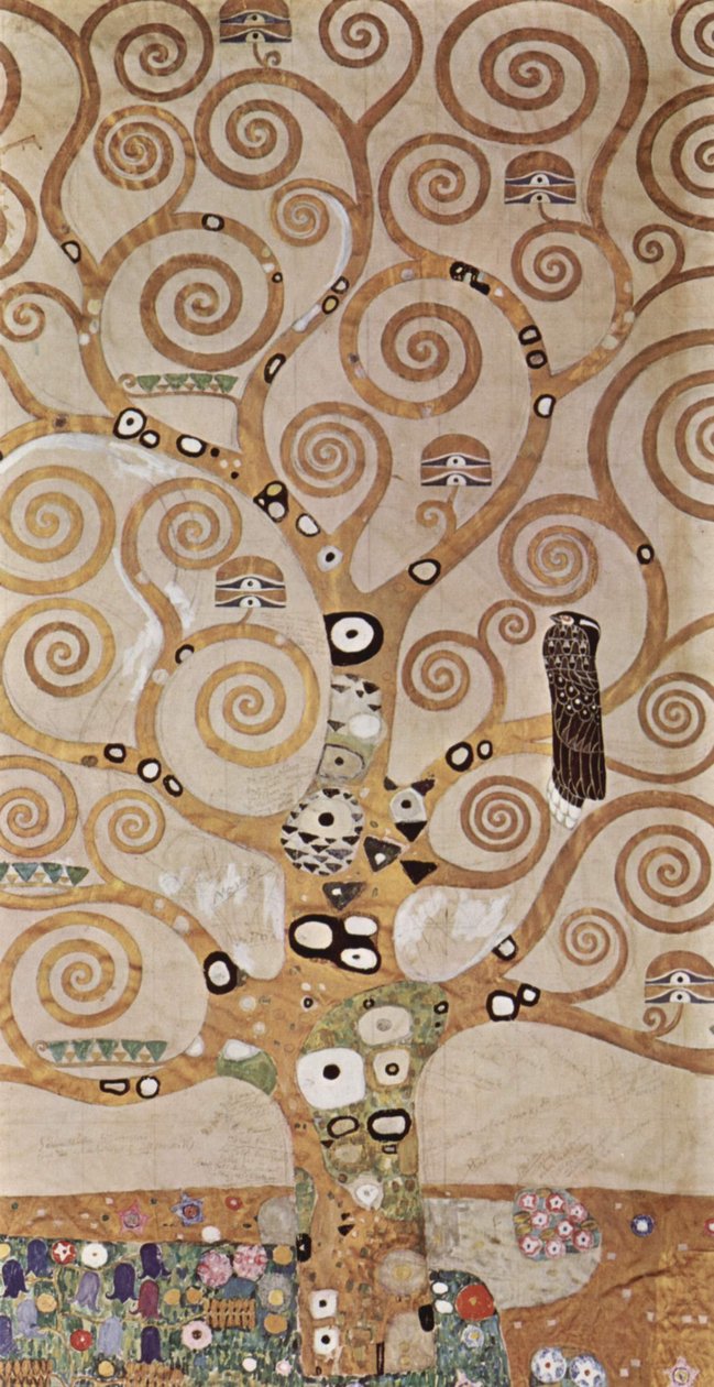 Entwurf für den Wandfries im Palais Stoclet paikassa Brüssel, Lebensbaum tekijältä Gustav Klimt