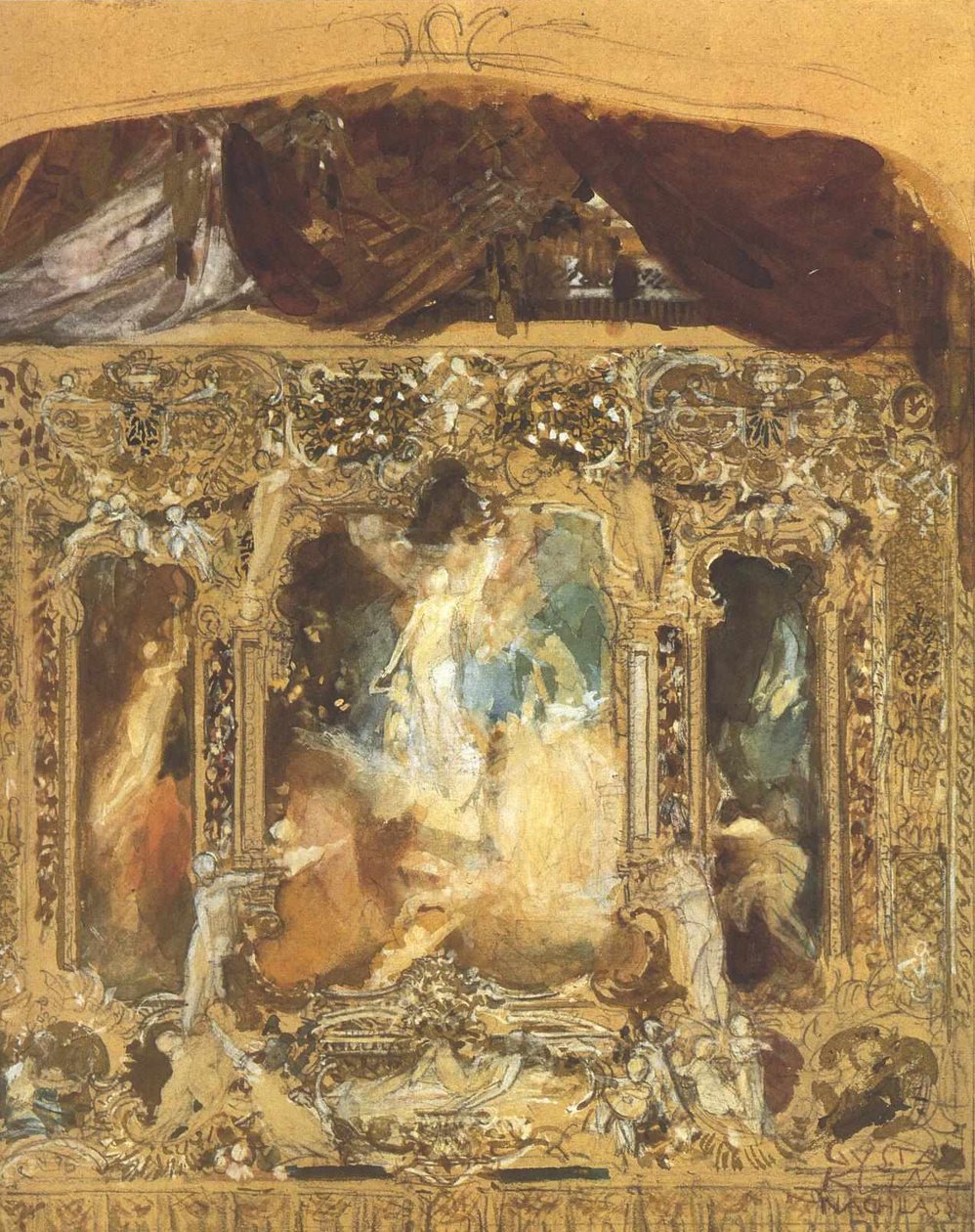 Entwurf zu einem Theatervorhang tekijältä Gustav Klimt