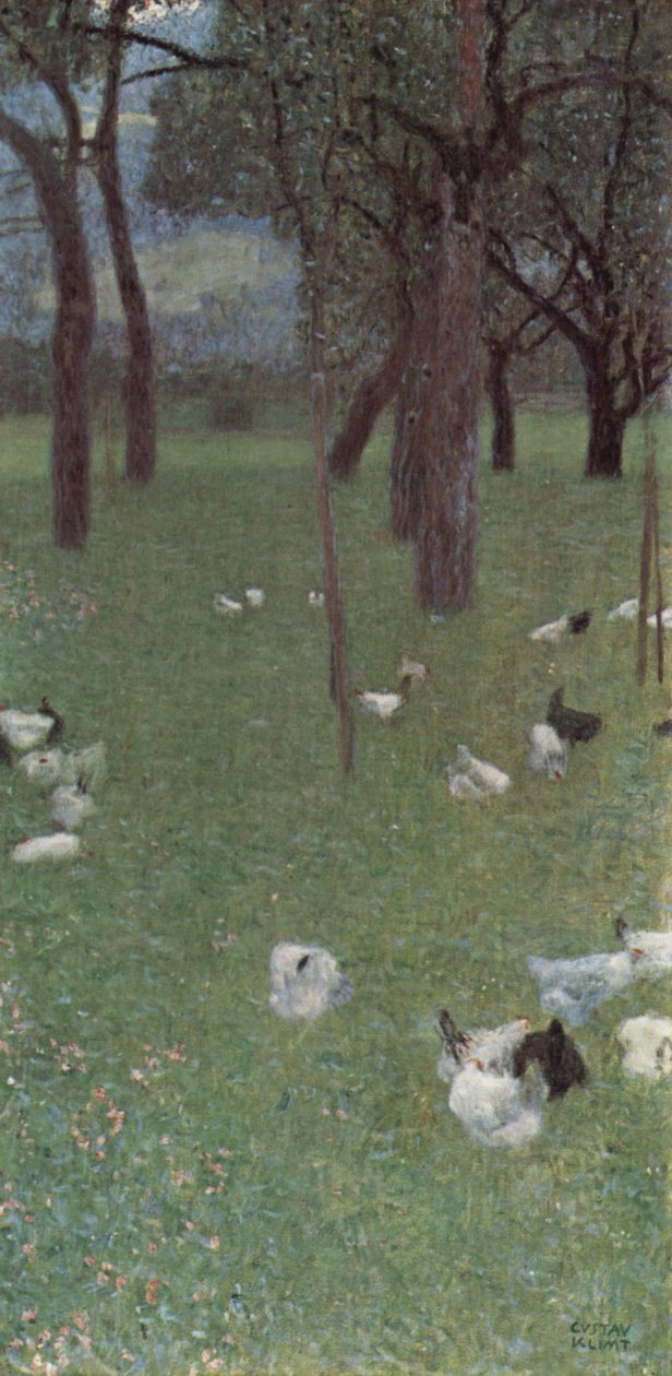 Garten mit Hühnern St.Agathassa tekijältä Gustav Klimt