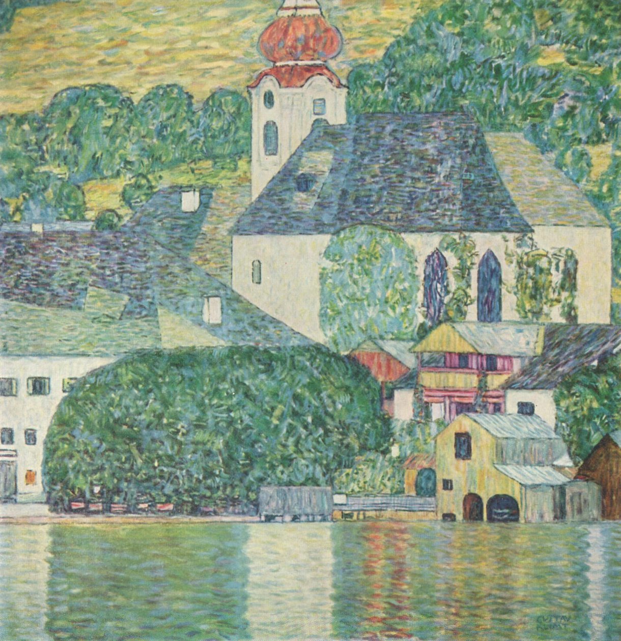 Kirche Unterach am Atterseessa tekijältä Gustav Klimt