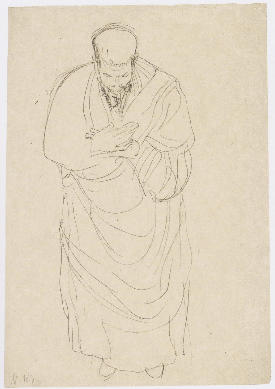 Mies togan kanssa kumartamalla tekijältä Gustav Klimt