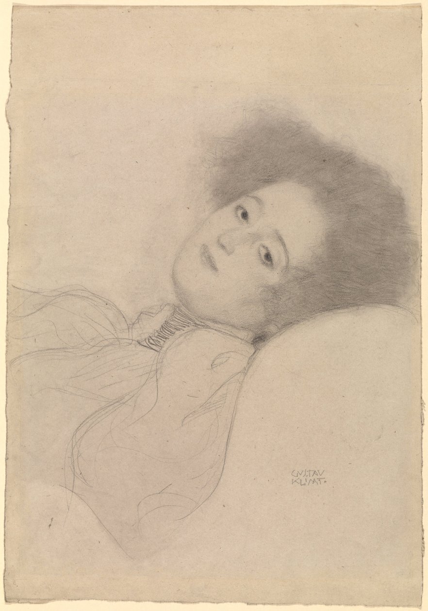 Nuoren naisen makuuasento tekijältä Gustav Klimt