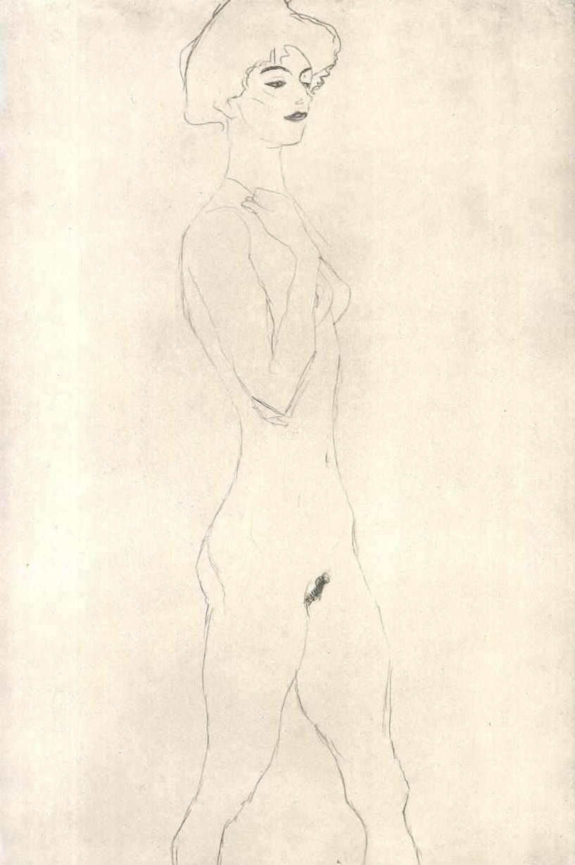 Schreitende mit roten Lippen tekijältä Gustav Klimt