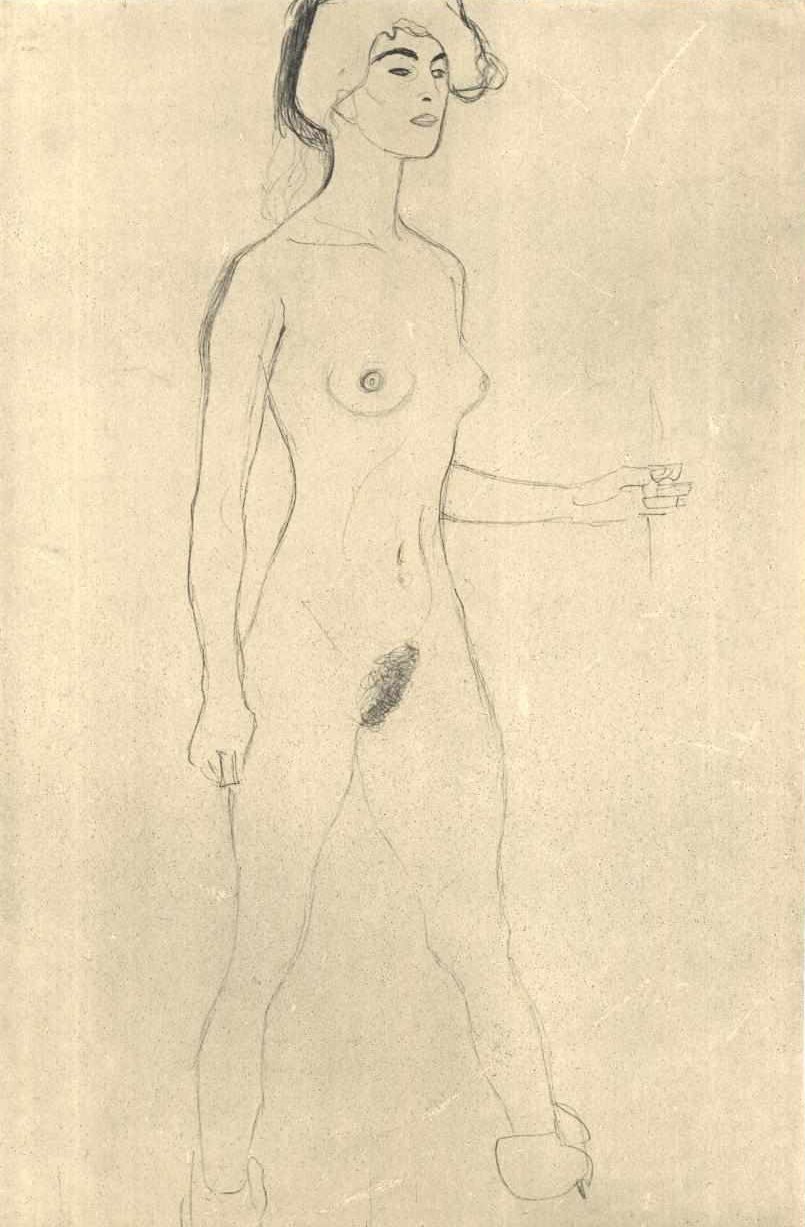 Schreitender Akt tekijältä Gustav Klimt