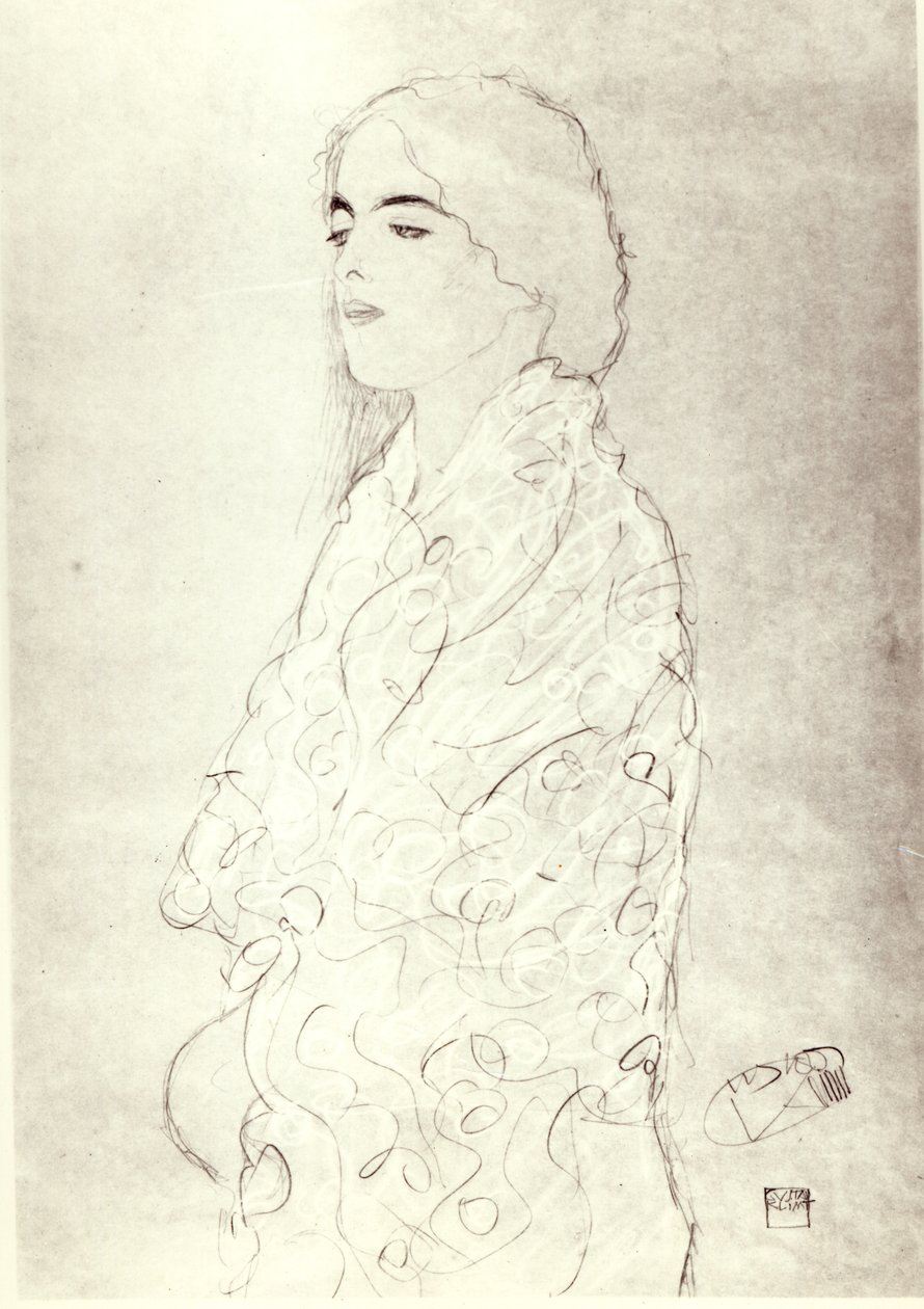 Standing Robed Lady, noin 1916 tekijältä Gustav Klimt