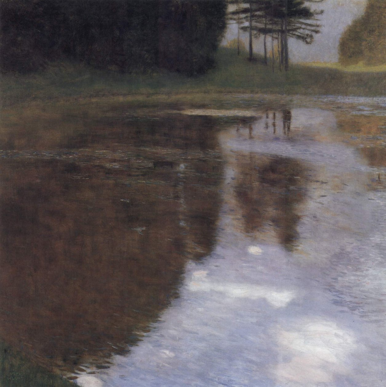 Stiller Weiher im Schloßpark von Kammer tekijältä Gustav Klimt