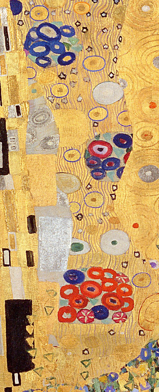 The Kiss, 1907-08 öljy kankaalle yksityiskohta 601 tekijältä Gustav Klimt